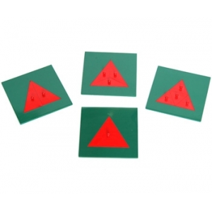 Triángulos de metal con base