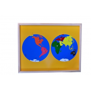 Mapa-puzle de continentes 